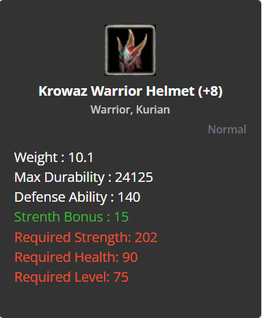 Krowaz Warrior Helmet +8